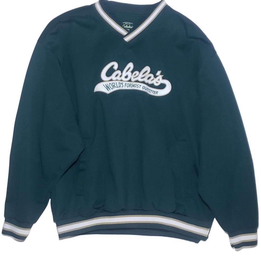 Cabela's Sweater XL Jacket V Neck Fleece Style Unisex Oversized Comfy